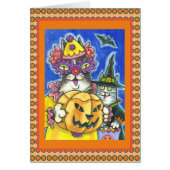 FUNNY HISS N'FITZ HALLOWEWEEN CHATS GREETING CARD  (Devant)