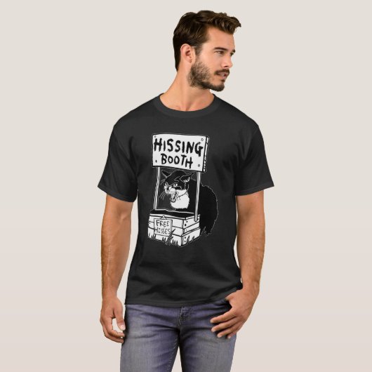 Funny Hissing Booth Kitten Kitty Cat Furdad T-shirt (Voorkant volledig)
