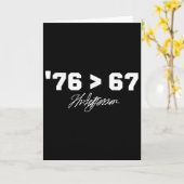 Funny History 76 67 Thomas Jefferson Six Seven Mem Kaart (Gele Bloem)