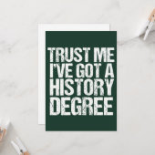 Funny History Grage Historian Afstuderen Quote Kaart (Voorkant / Achterkant in situ)