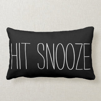 Funny Hit Snooze zwarte witte, moderne trendy humo Kussen