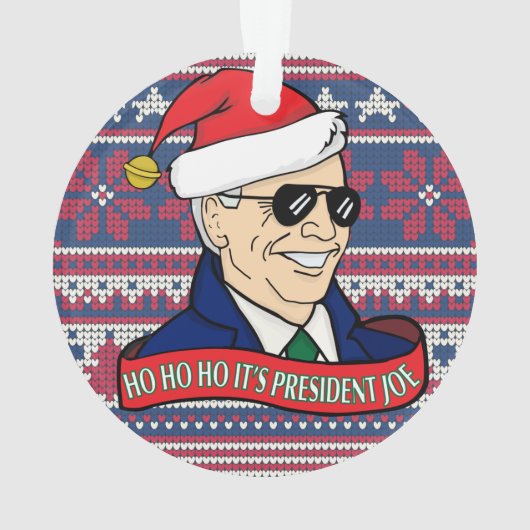 Funny Ho Zijn President Joe Biden Acryl Kerst Ornament (achterkant)