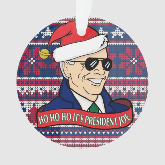 Funny Ho Zijn President Joe Biden Acryl Kerst Ornament (voorkant)