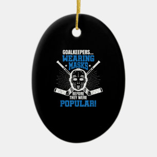 Funny Hockey Goalie Mask Pun Ice Hockey Keramisch Ornament