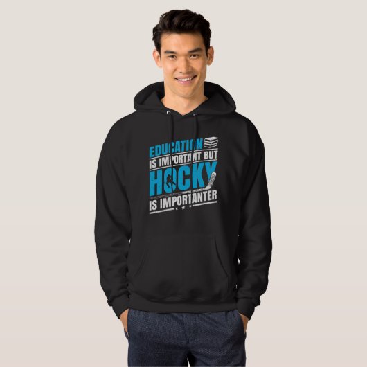 Funny Hockey is belangrijk Hoodie (Voorkant volledig)