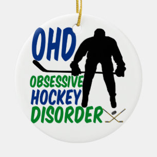 Funny Hockey Keramisch Ornament