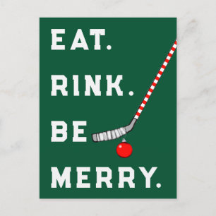 Funny Hockey-kerstfeestkaarten Feestdagenkaart