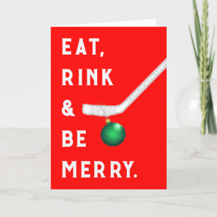 Funny Hockey-kerstkaarten Feestdagen Kaart