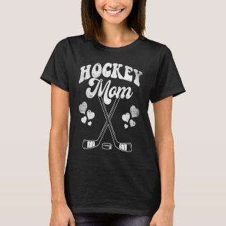 Funny Hockey Mam Frisbee Lover Retro Vintage 70's T-shirt