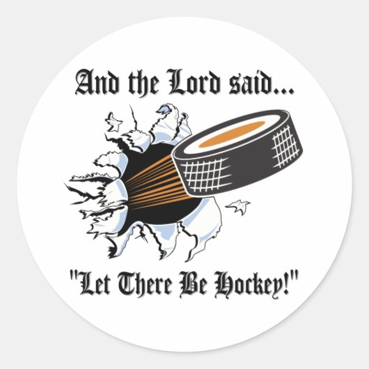 Funny Hockey Ronde Sticker (Voorkant)