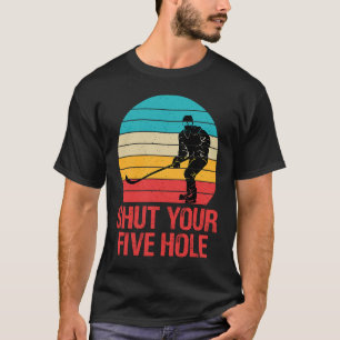 Funny Hockey sluit je vijfhol Vintage 70' T-shirt