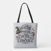 Funny Hocus Pocus I Need Coffee Witch Draagtas (Achterkant)