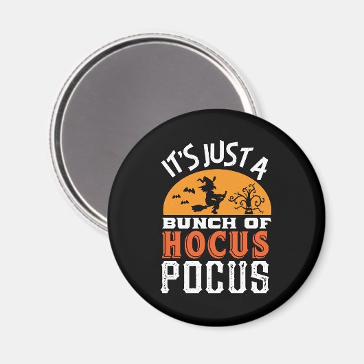 Funny Hocus Pocus Witches  Retro Halloween Magneet (Voorkant / Achterkant)