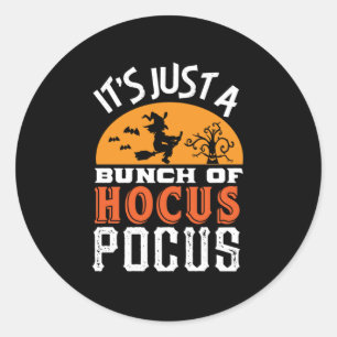 Funny Hocus Pocus Witches  Retro Halloween Ronde Sticker