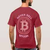 Funny Hodl Crypto Bitcoin Logo Voor/Achter T-Shirt (Achterkant)