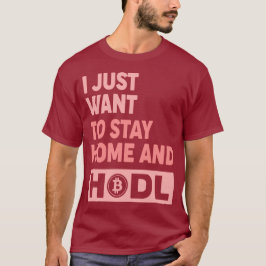 Funny Hodl Crypto Bitcoin Logo Voor/Achter T-Shirt