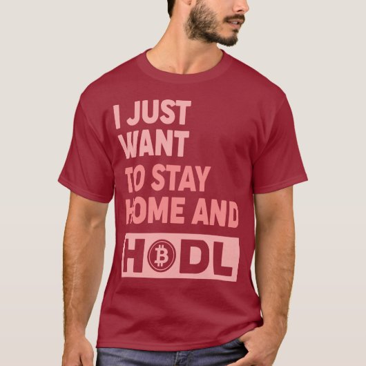 Funny Hodl Crypto Bitcoin Logo Voor/Achter T-Shirt (Voorkant)