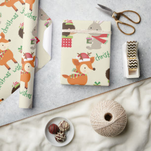 Funny Holiday Animals Kinder Kerstmis Cadeaupapier