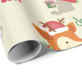 Funny Holiday Animals Kinder Kerstmis Cadeaupapier (Rol Hoek)