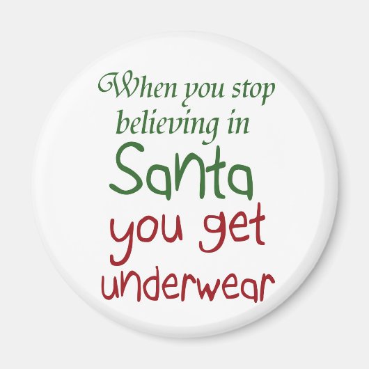 Funny Holiday cite Père Noël humour magnets cadeau (Devant)