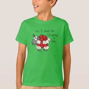 Funny Holiday Cute Sheep Kerstmis Cartoon T-shirt