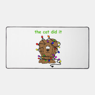 Funny Holiday Dog Kerstmis Humor Blame Cat Bureaumat