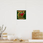 Funny Holiday Drink Turkey Heart Poster (Keuken)