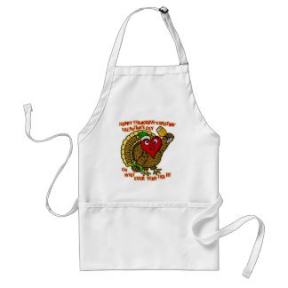 Funny Holiday Drink Turkey Heart Standaard Schort