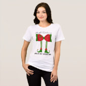 Funny Holiday Elf Bow kent Kerstmis Tri-Blend Shirt (Voorkant volledig)