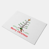 Funny Holiday Joke Sad Tree kerst Deurmat (Schuin)
