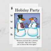 Funny Holiday Party Uitnodigingen (Voorkant / Achterkant)