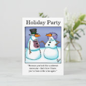 Funny Holiday Party Uitnodigingen (Staand voorkant)