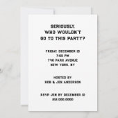 Funny Holiday Party Uitnodigingen (Achterkant)