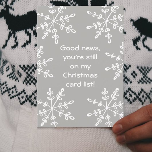 Funny Holiday Snowflake kerstKaart