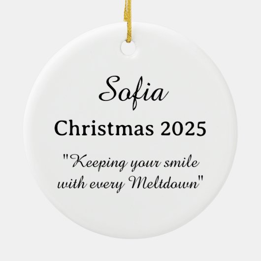 “Funny Holiday – Snowman Meltdown Keramisch Ornament (Achterkant)