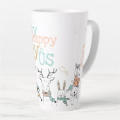 Funny Holiday Winter Animals Happy Latte Mok (Rechterhoek)