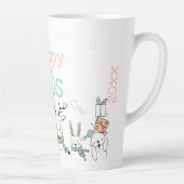Funny Holiday Winter Animals Happy Latte Mok (Rechts)
