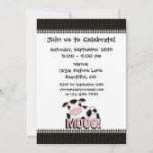 Funny Holy Cow 40th Humorisore Birthday Invitation (Dos)