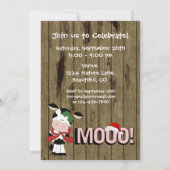Funny Holy Cow 50th Christmas Birthday Invitation (Dos)