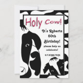 Funny Holy Cow Anniversaire Invitation de fête (Devant)