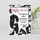Funny Holy Cow Anniversaire Invitation de fête (Debout devant)
