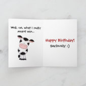 Funny Holy Cow Vous avez 30 Anniversaire Carte de (Intérieur)