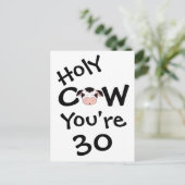 Funny Holy Cow Vous avez 30 Anniversaire Carte pos (Debout devant)