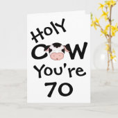 Funny Holy Cow Vous avez 70 Anniversaire Carte de (Fleur jaune)