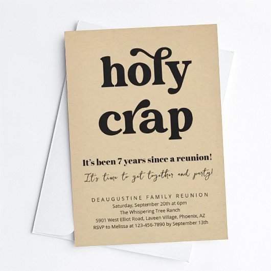 Funny Holy Crap Family Reunion Invitation