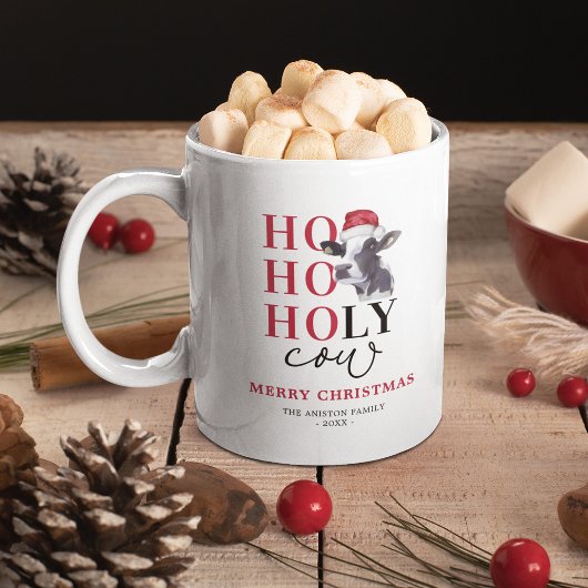 Funny Holy Koe Christmas Koffiemok