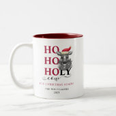 Funny Holy Koe Christmas Tweekleurige Koffiemok (Links)