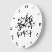 Funny Home Kantoor Cute Quote Brusscript Grote Klok (Hoek)