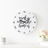 Funny Home Kantoor Cute Quote Brusscript Grote Klok (Huis)