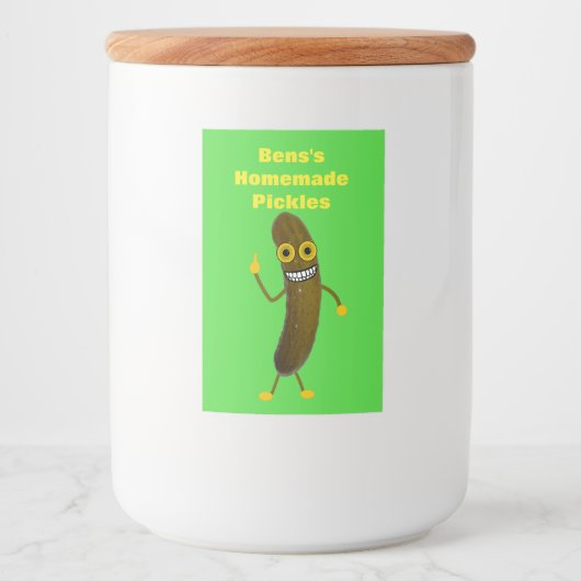 Funny Homemade Dill Pickle Canning Labels Voedselcontainer Etiket (Voorkant)
